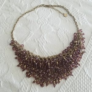 Talbots Pink Beaded Statement Necklace